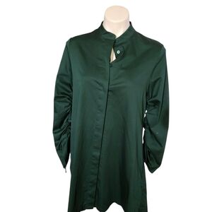 Reiss Dark Green Shirt Dress W/open Back